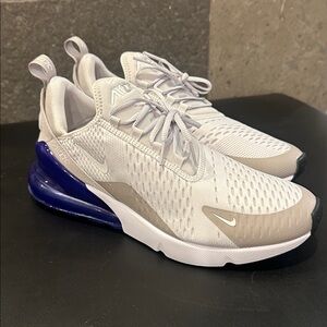 Men’s Nike Air Max 270 Vast Grey Racer Blue - NEW no box